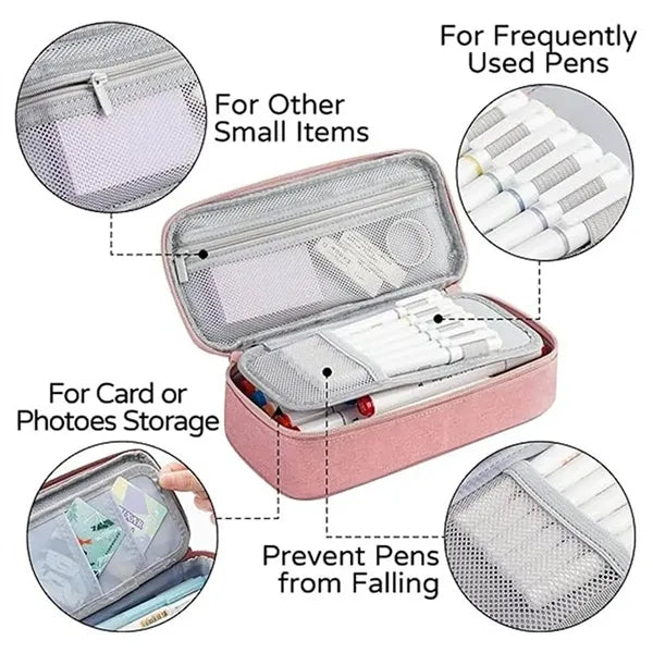 Large Capacity Oxford Cloth Stationery Pencil Case