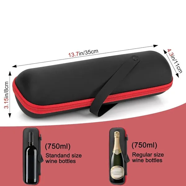 Single Bottle Wine Carrier Travel Case