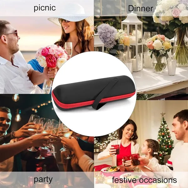 Single Bottle Wine Carrier Travel Case