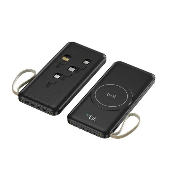 Magnetic Power Bank with Built-in Cable and Foldable Stand