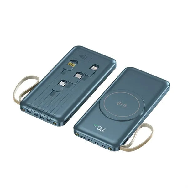 Magnetic Power Bank with Built-in Cable and Foldable Stand