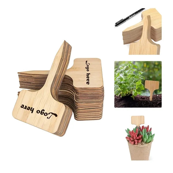 Logo Wooden Plant Label Tags