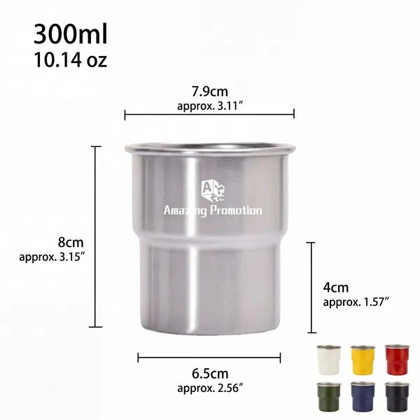 10oz Outdoor Recycled Stainless Steel Pint Cup