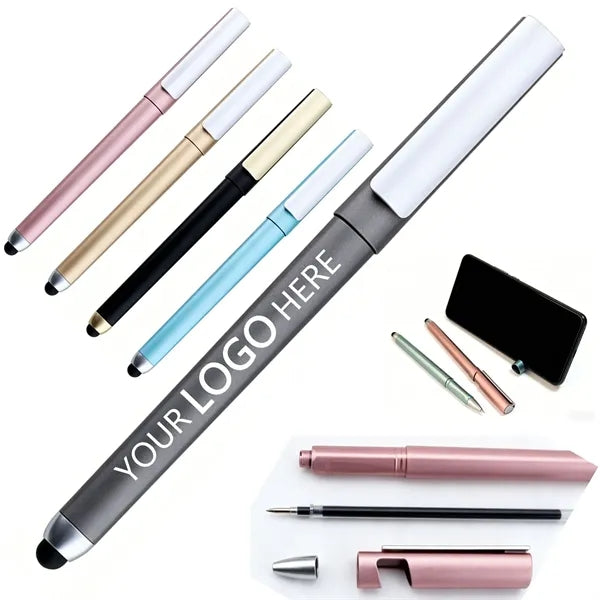 Multi Tool Bamboo Stylus Ballpoint Pen