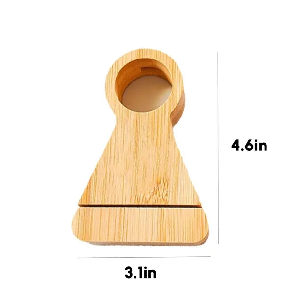 Bamboo Wine Bottle Stand With Corkscrew
