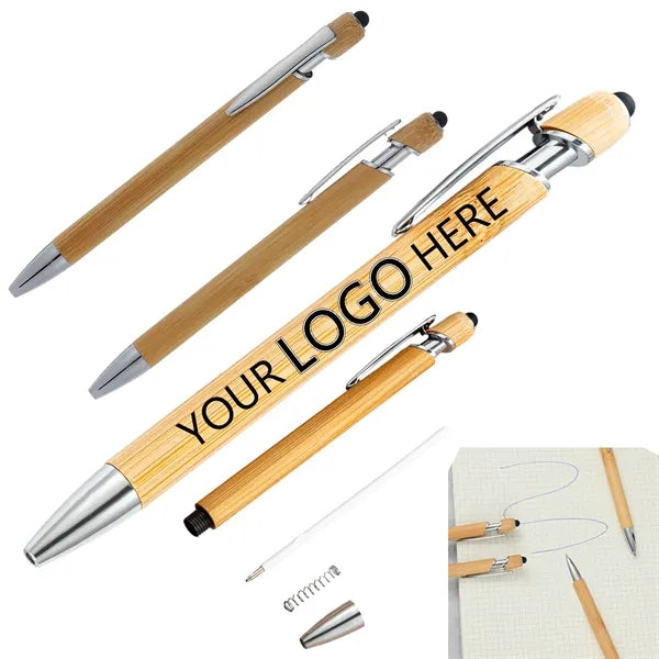 Bamboo Stylus Ballpoint Pen