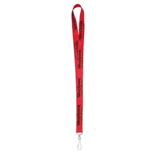 3/4" Full Color Polyester Lanyard w/Metal J Hook