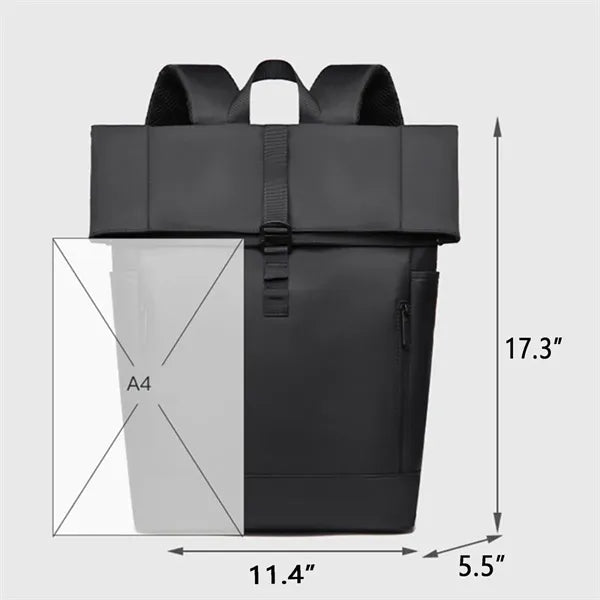 Waterproof Roll Top Laptop Backpack