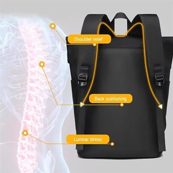Waterproof Roll Top Laptop Backpack