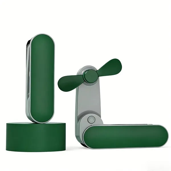 Plastic Handheld Folding Fan 1500mAh 2 Speed