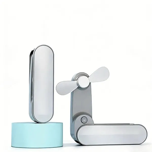 Plastic Handheld Folding Fan 1500mAh 2 Speed