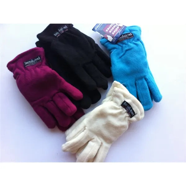 Embroidered Polar Fleece Winter Gloves