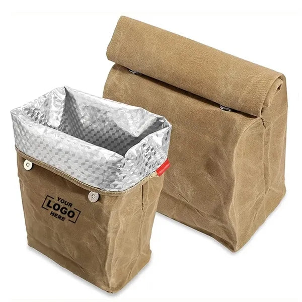 Wax Canvas Lunch Bag Waterproof Insulated Cooler