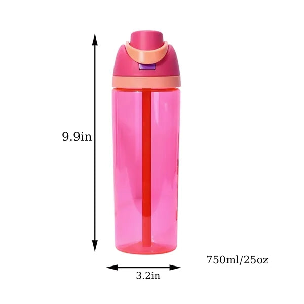 Large Capacity Fruit Water Bottle with Straw