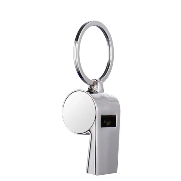 Heat Transfer Metal Whistle Keychain