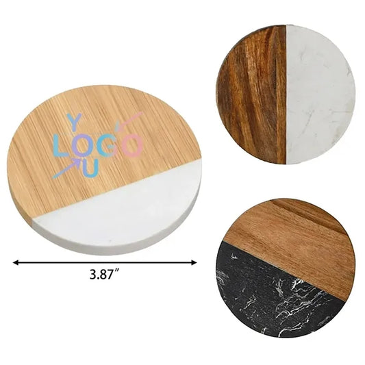 Natural Stone and Wood Drink Coaster