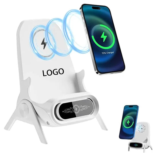 Portable Mini Chair Wireless Charger 2 In 1 Pad Holder