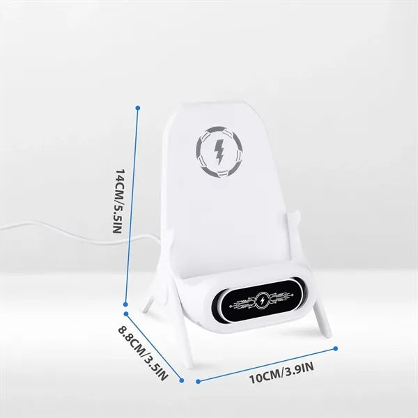 Portable Mini Chair Wireless Charger 2 In 1 Pad Holder