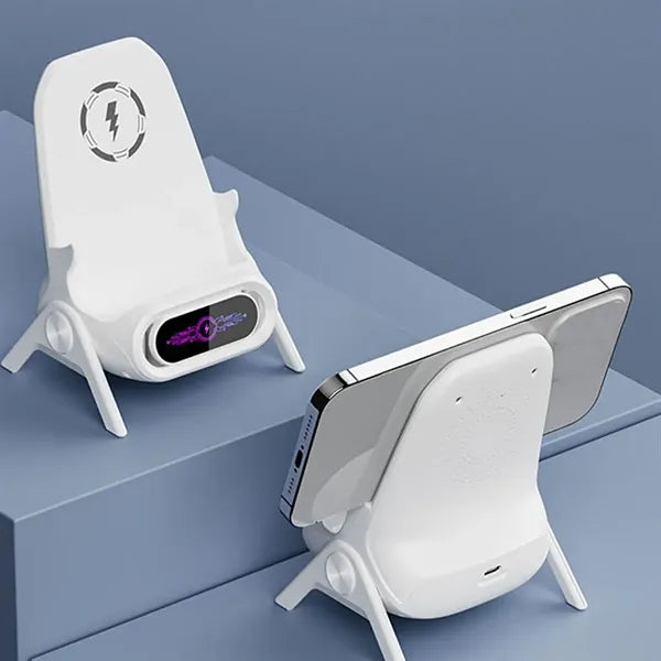 Portable Mini Chair Wireless Charger 2 In 1 Pad Holder