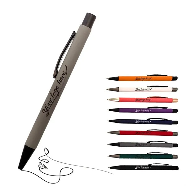 Metal Soft-Touch Ballpoint Pen Capacitive Stylus or Standa