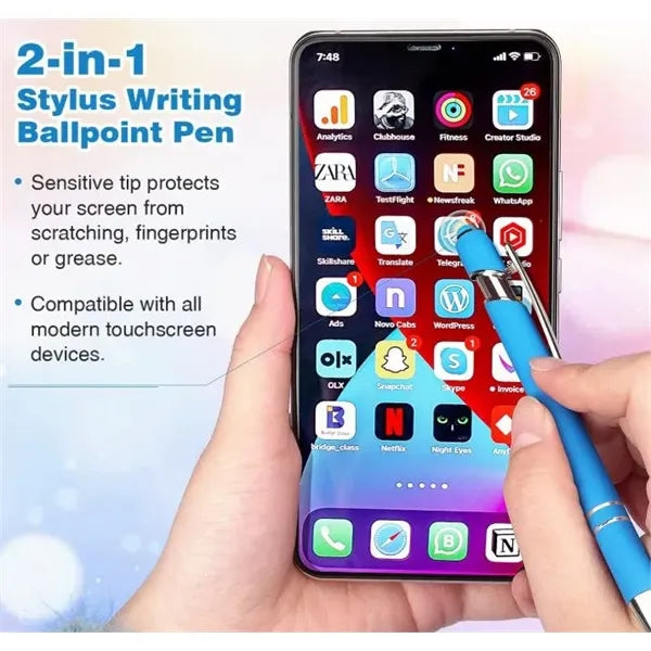 Metal Ballpoint Pen Stylus 2-in-1 Custom Logo Business Gift