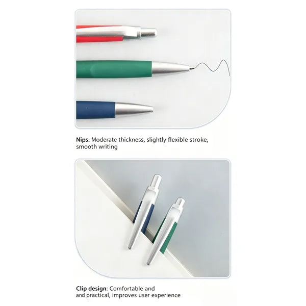 Logo Colored Retractable Plastic Ballpoint Pen