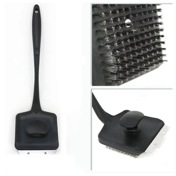 BBQ Grill Cleaning Brush w/ Scraper & Dual Assist Handle