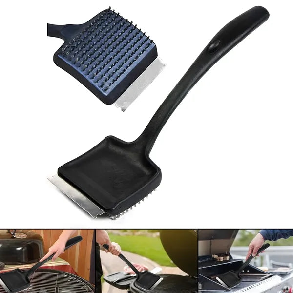 BBQ Grill Cleaning Brush w/ Scraper & Dual Assist Handle