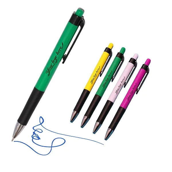 Blue Creative Click Ballpoint Pen Smooth Writing Plastic P