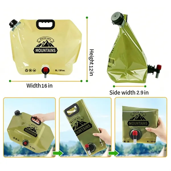 Large-capacity folding water bag