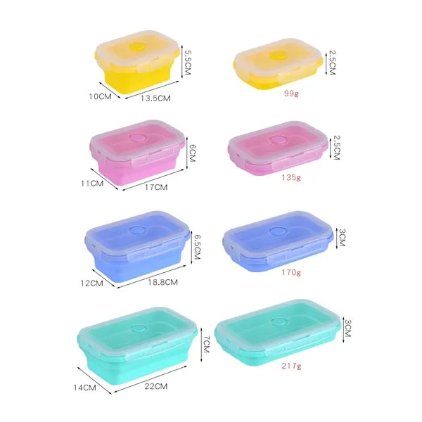 Collapsible Silicone Lunch Box&Storage Container w/ Air Vent