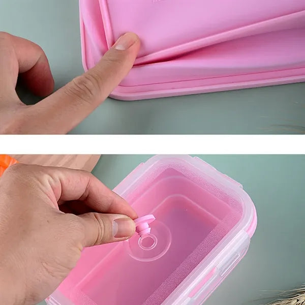 Collapsible Silicone Lunch Box&Storage Container w/ Air Vent