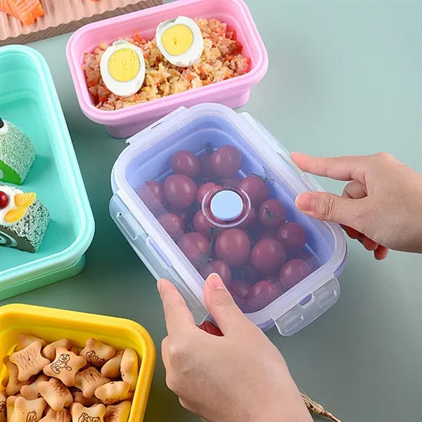 Collapsible Silicone Lunch Box&Storage Container w/ Air Vent