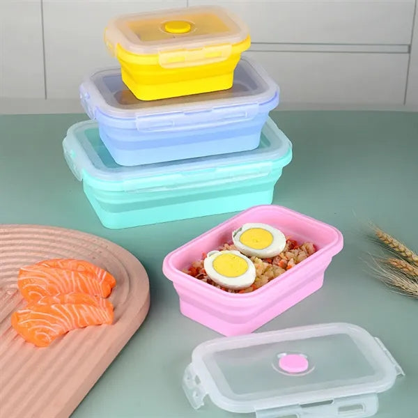 Collapsible Silicone Lunch Box&Storage Container w/ Air Vent
