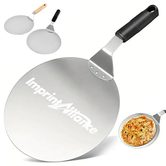 10In Stainless Steel Round Pizza Peel & Cake Lifter w/Handle