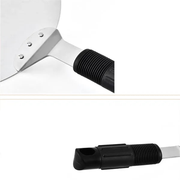 10In Stainless Steel Round Pizza Peel & Cake Lifter w/Handle