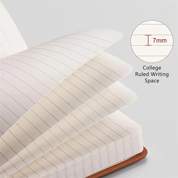 A5 Leather Notebook Journal Lined Writing Organizer