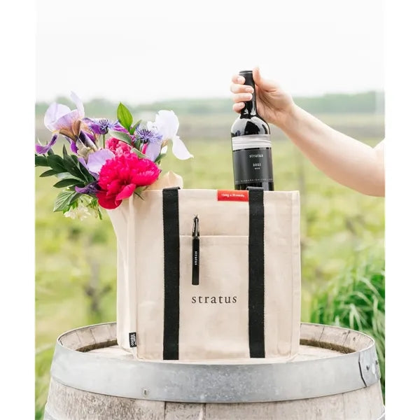 Organic Canvas 6-Bottle Wine Tote With A Give Back
