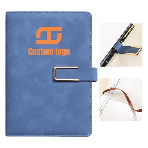 A5 Leather Planner Journal Magnetic Snap Business Notebook