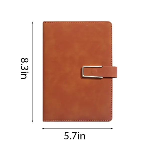 A5 Leather Planner Journal Magnetic Snap Business Notebook