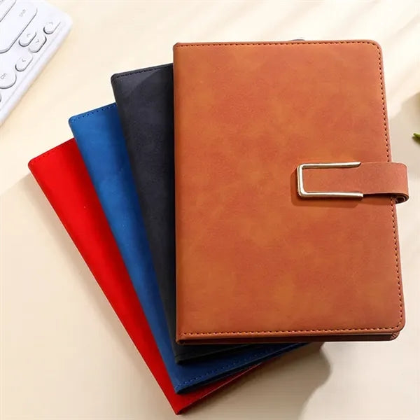 A5 Leather Planner Journal Magnetic Snap Business Notebook