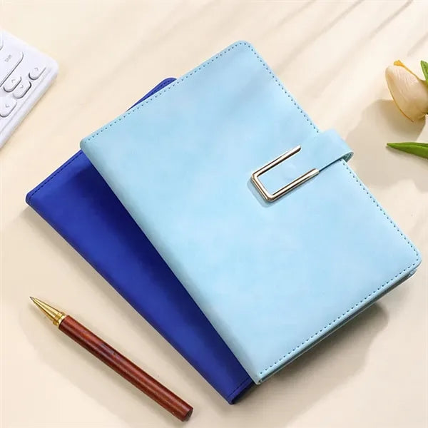 A5 Leather Planner Journal Magnetic Snap Business Notebook