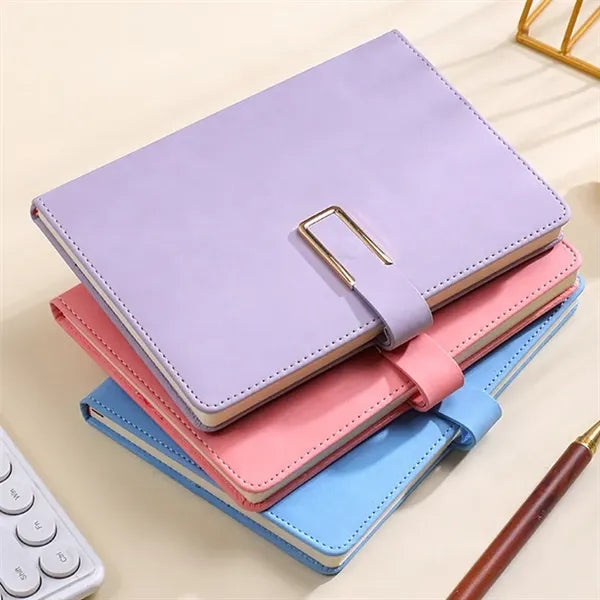 A5 Leather Planner Journal Magnetic Snap Business Notebook
