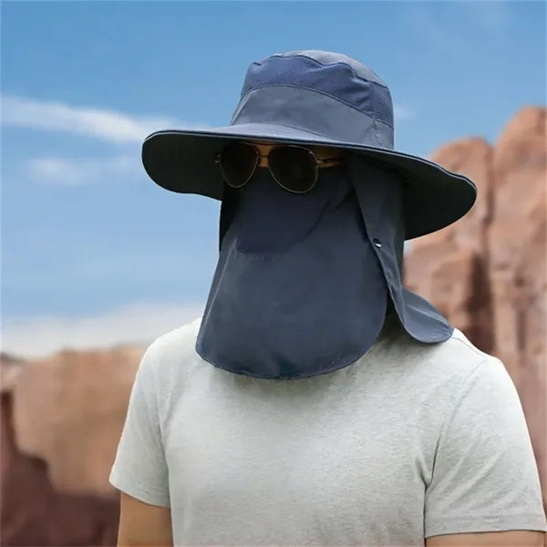 UPF 50+ Bucket Hat with Neck Flap for Men & Women