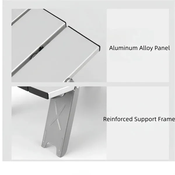 Portable Folding Aluminum Mini Table, Camping Side Table