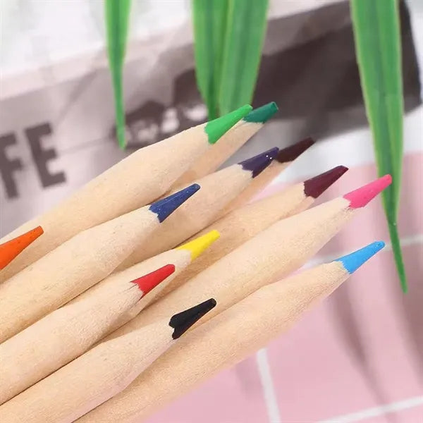 12-Piece Colored Pencils Tube With Sharpener