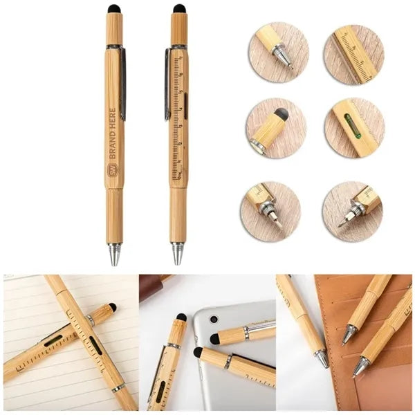 6-in-1 Bamboo Tool Pen