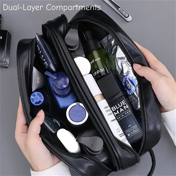 Black Travel Toiletry Bag for Women and Men