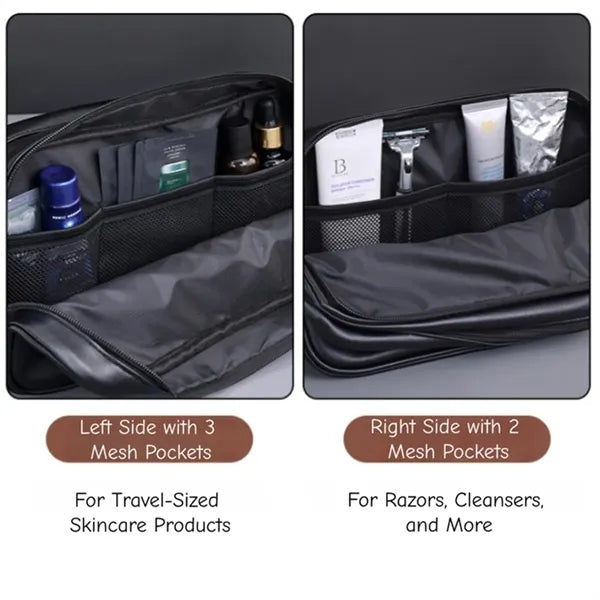 Black Travel Toiletry Bag for Women and Men