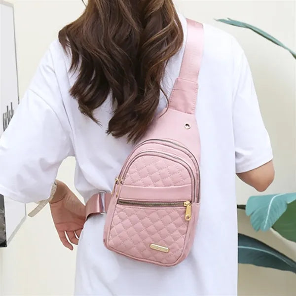 Premium Quilted Crossbody Sling Bag With Adjustable Strap